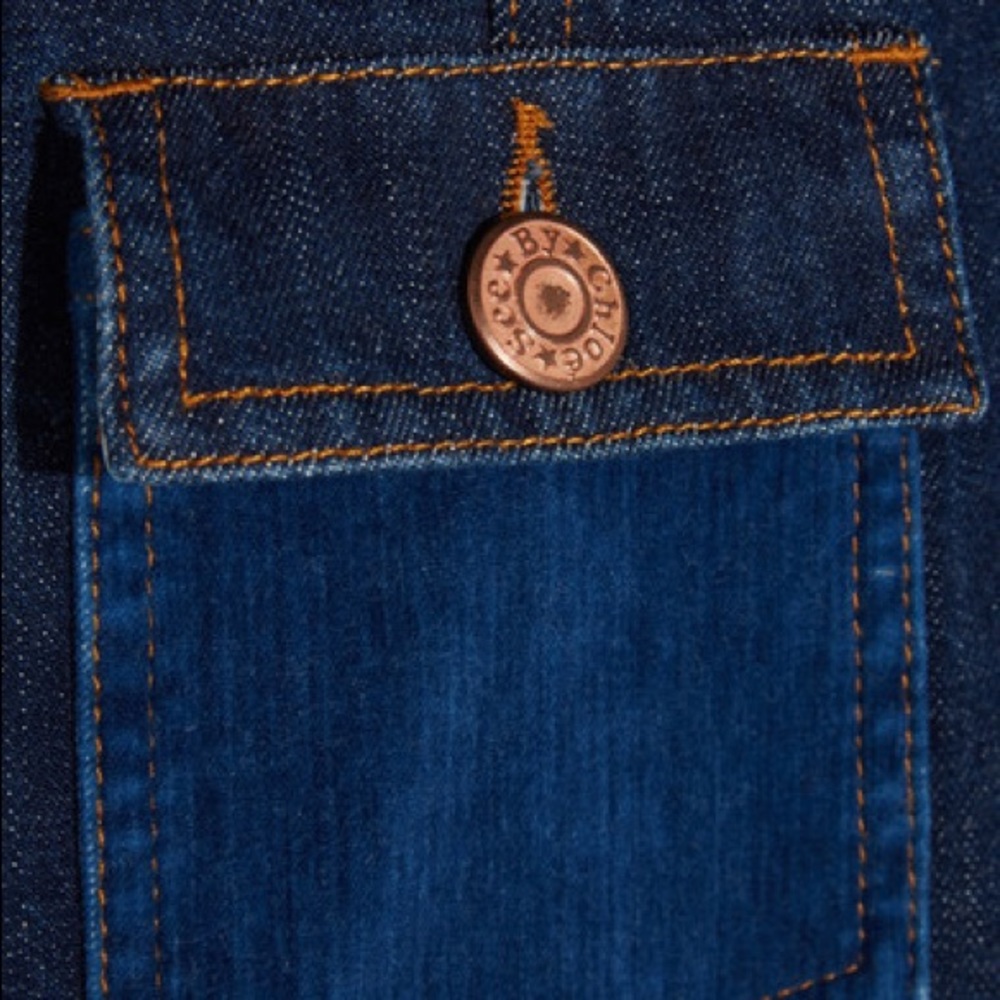 Chloe Patchwork Denim Jacket Dress - image 5